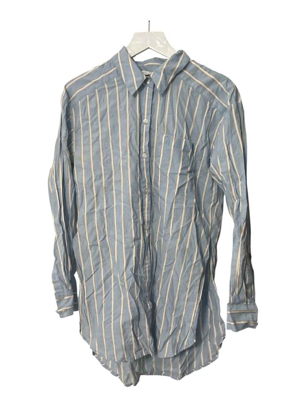 Classic Light Blue Stripe veronica Beard Button-Down Shirt